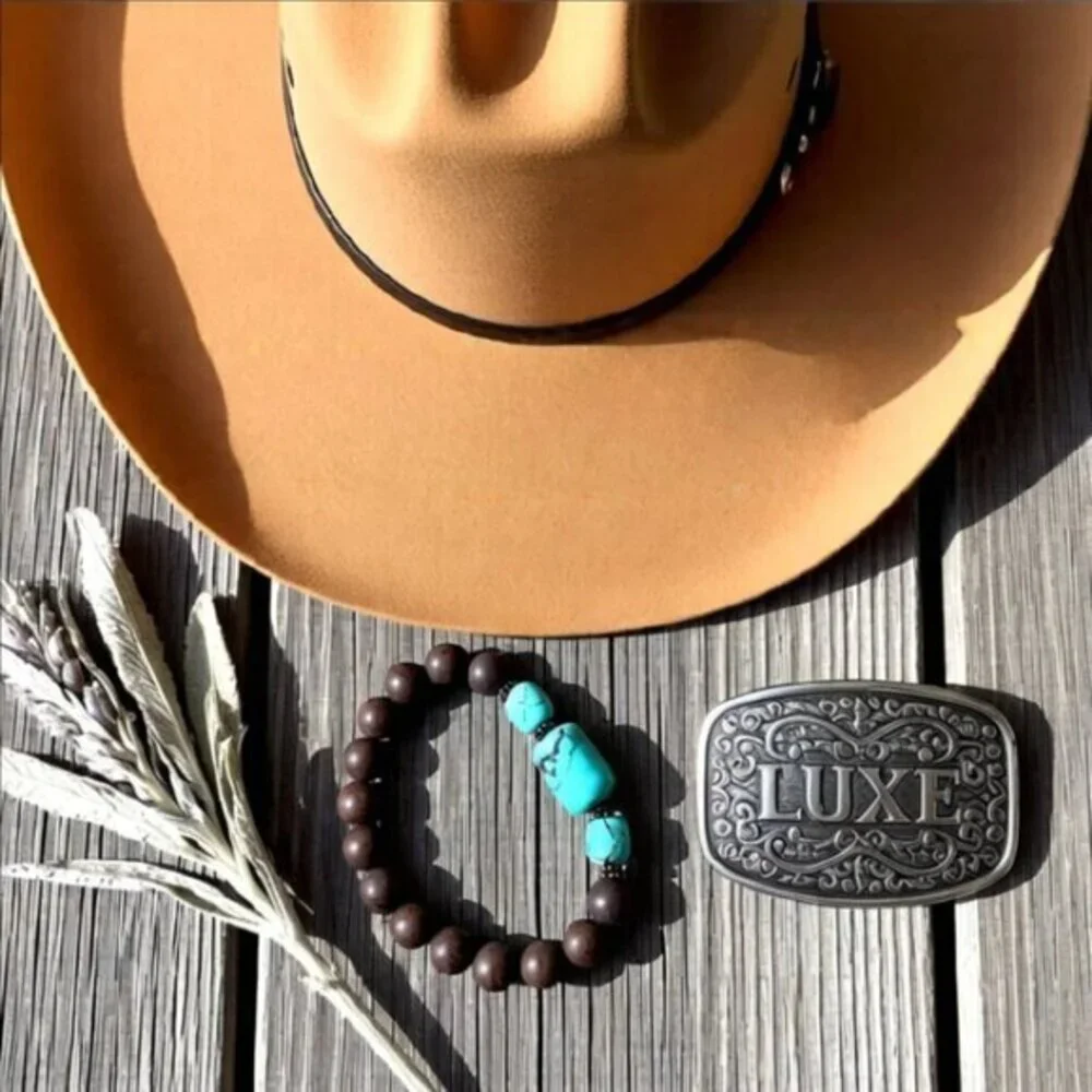 Boho & Southwest Influenced Flair! Earth Colors! Turquoise + Brown Howlite 7